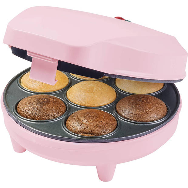 Bestron cupcakemaker 27,5 cm RVS roze