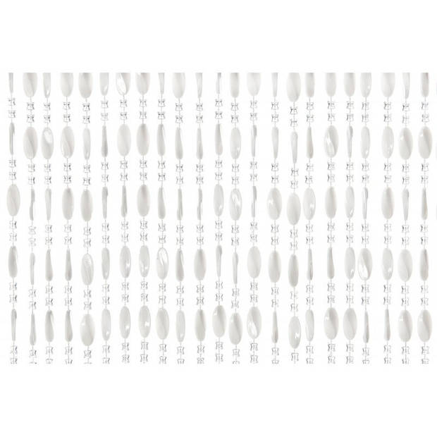 Deurgordijn met witte kralen 90 x 220 cm - Vliegengordijnen