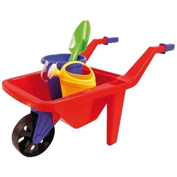 Speelgoed rode kruiwagen zandbak setje 65 cm - Speelgoedkruiwagen