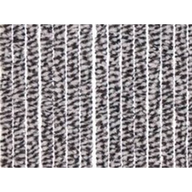 Grijs/wit anti insecten kattenstaarten gordijn 90 x 220 cm - Vliegengordijnen