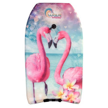 Bodyboard flamingo vogel print 83 cm - Surfplank - Drijfplank - Zwemplank - Waterspeelgoed
