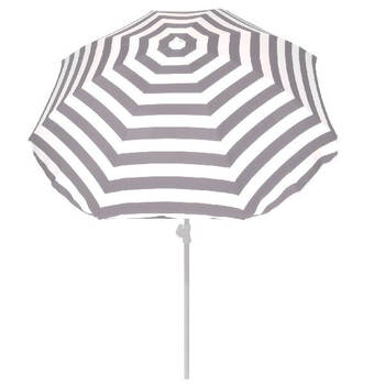Summertime parasol grijs / wit 180 cm