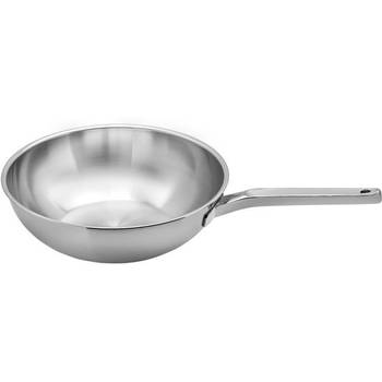 Cookai wokpan 28 cm RVS/aluminium zilver