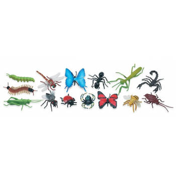 Plastic speelgoed insecten dieren 14 stuks - Speelfigurenset