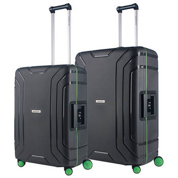 CarryOn Steward TSA Kofferset - 2 delige trolleyset - Met vaste sloten - Donker Grijs
