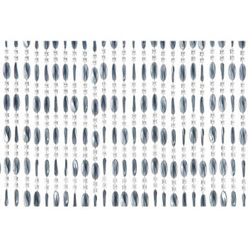 Kralengordijn/deurgordijn grijs 90 x 220 cm - Vliegenwerend - Gordijn met kralen woondecoratie