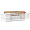 The Living Store Tweekleurig Tv-meubel - 120 x 35 x 48 cm - massief eikenhout en grenenhout