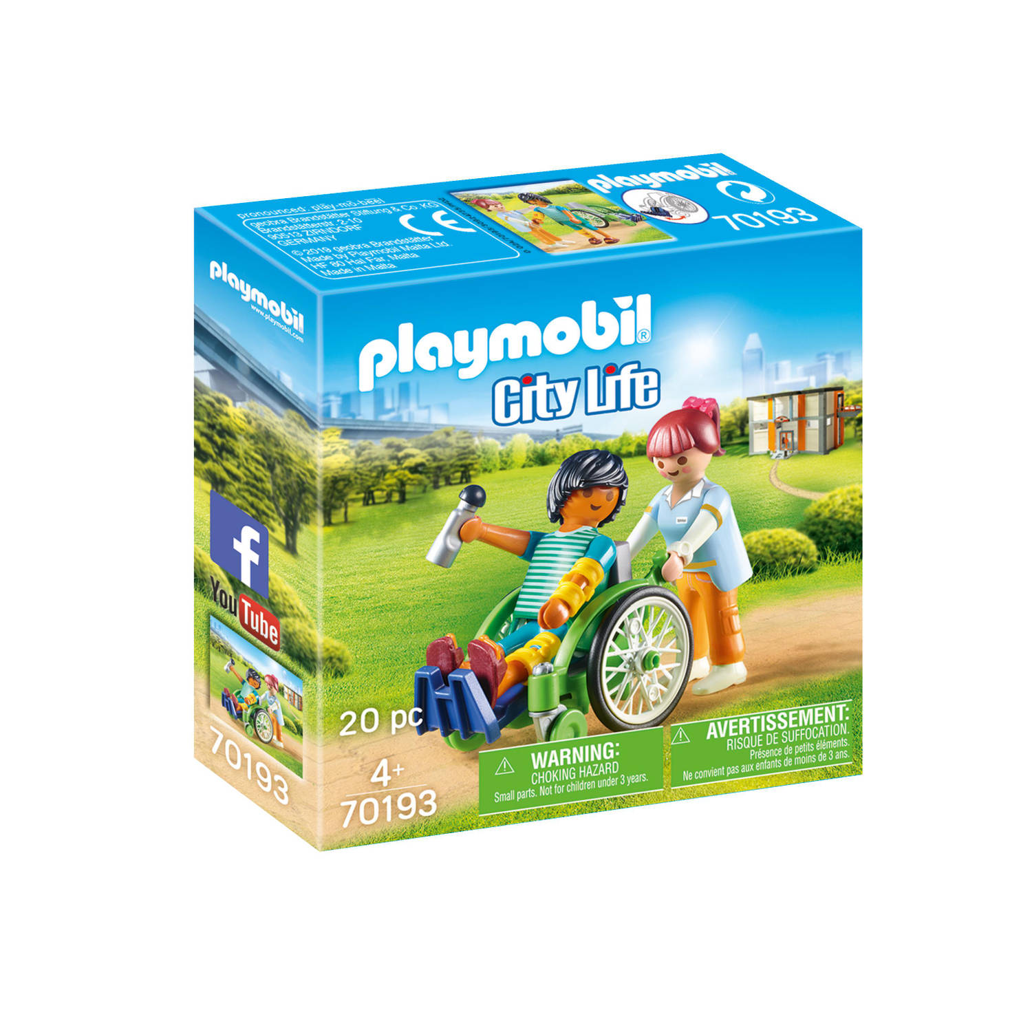 Playmobil 70193 City Life Patient in rolstoel