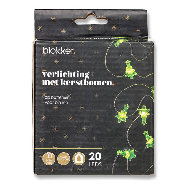 Blokker draadverlichting met kerstbomen 20LED