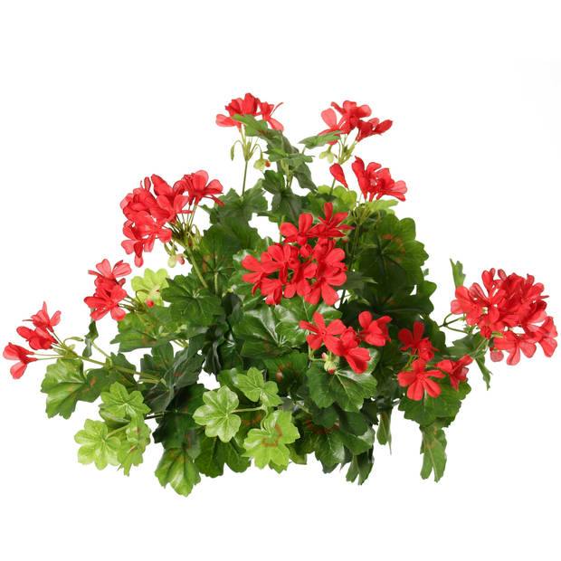 TopArt Kunst nep boeket geranium rood 40 cm - Kunstbloemen
