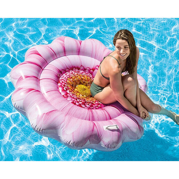 Intex luchtbed margriet 142 cm vinyl roze