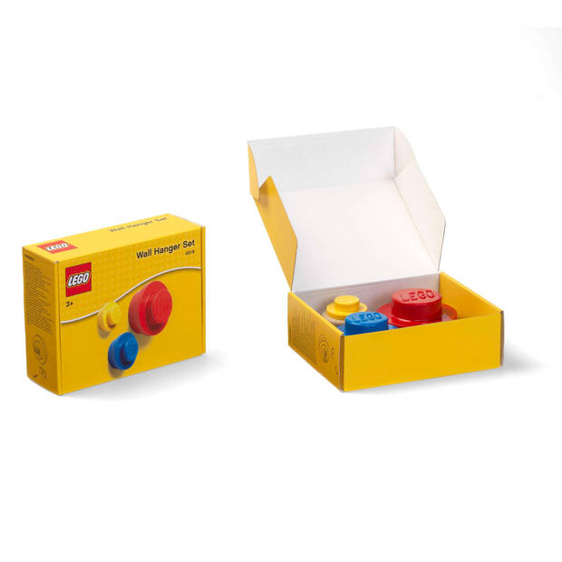 Lego - Wandhaak Set van 3 Stuks - Polypropyleen - Multicolor