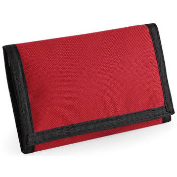 Portemonnee/portefeuille met klittenband sluiting rood - Portemonnee