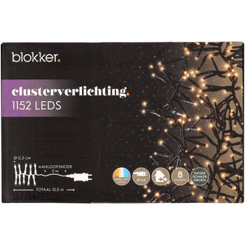 Blokker 1152LED clusterverlichting warm wit binnen en buiten