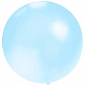 4x Grote ballonnen 60 cm baby blauw - Ballonnen