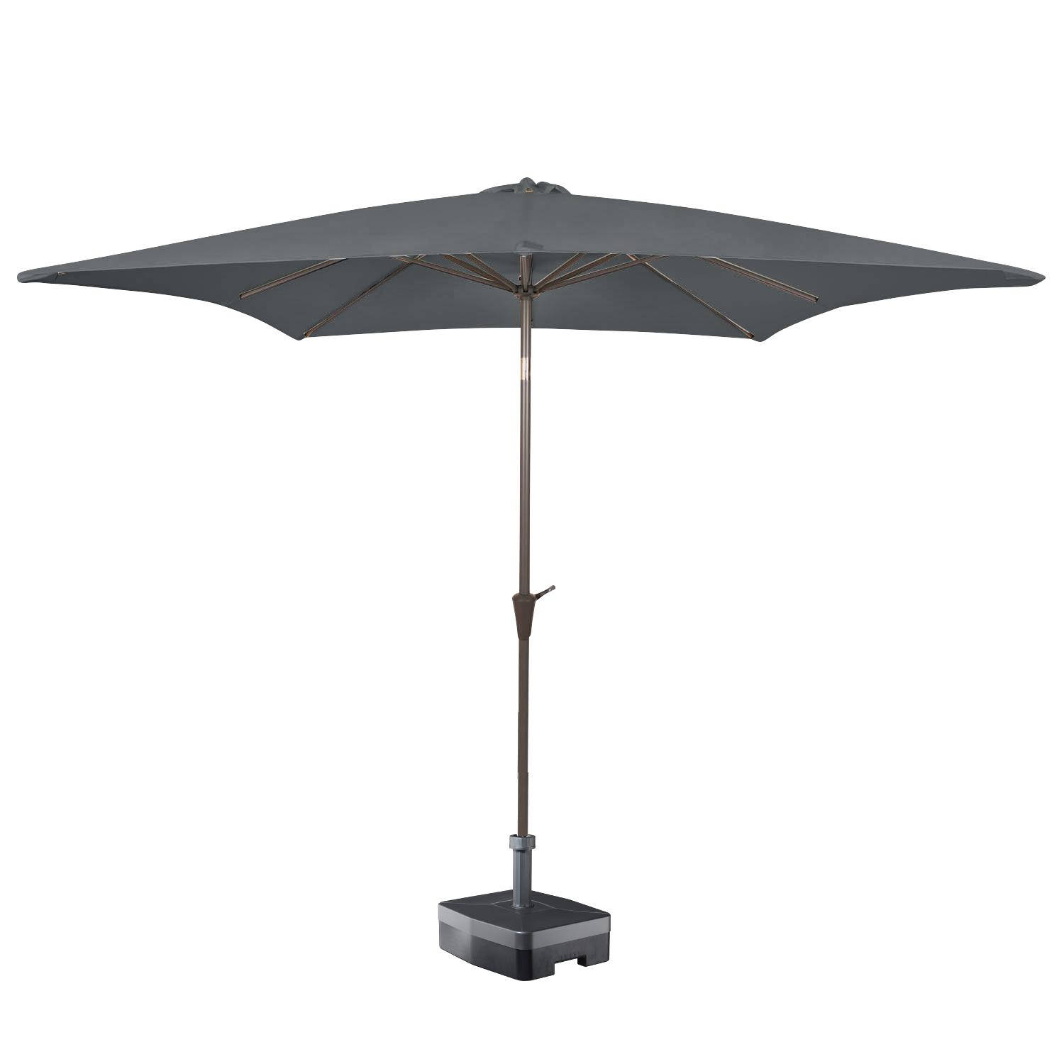 vleugel Verbazing Onderscheppen Kopu® vierkante parasol Altea 230x230 cm met voet - Grey | Blokker