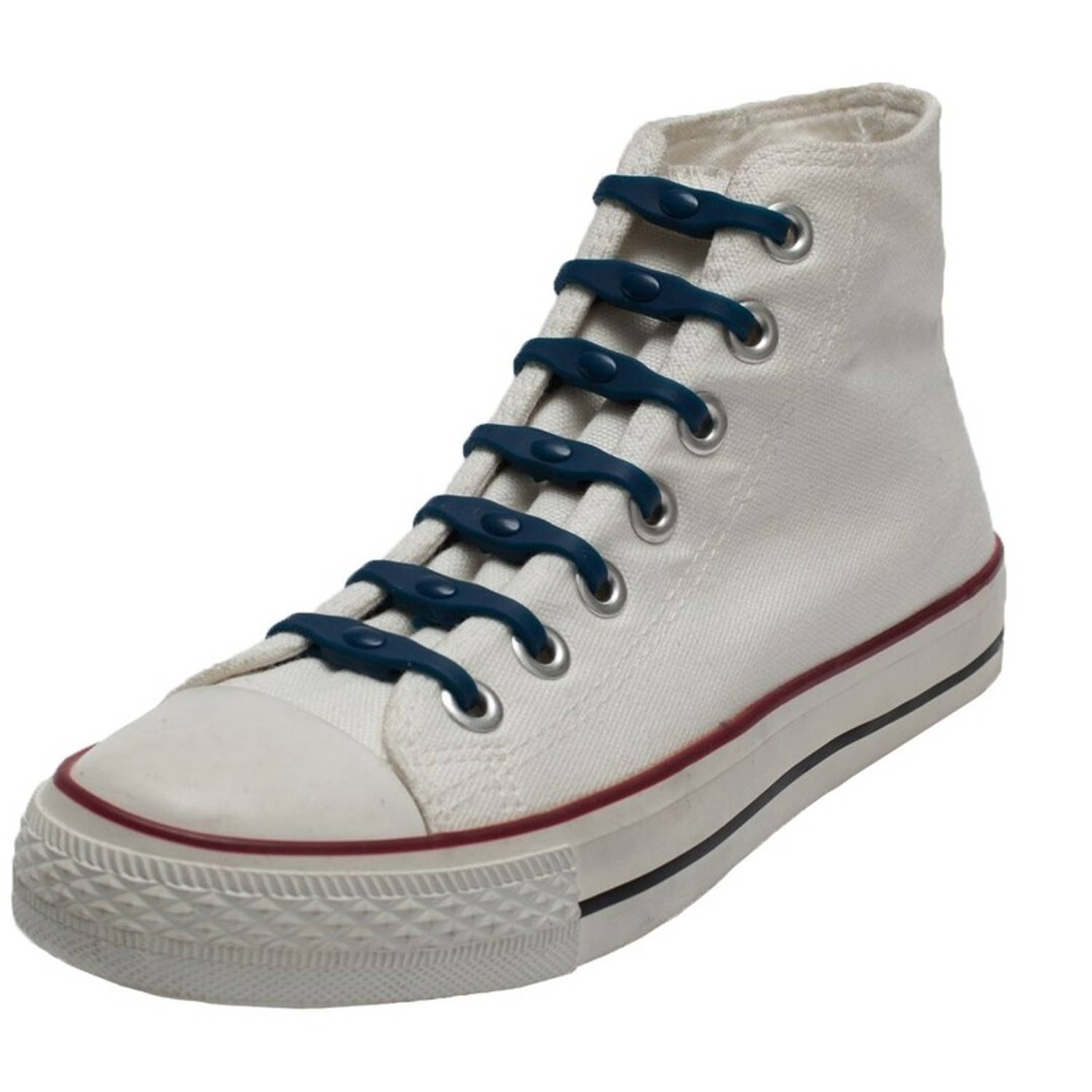 volwassene lokaal Weggegooid 14x Shoeps elastische veters navy voor kinderen/volwassenen - Schoenveters  | Blokker