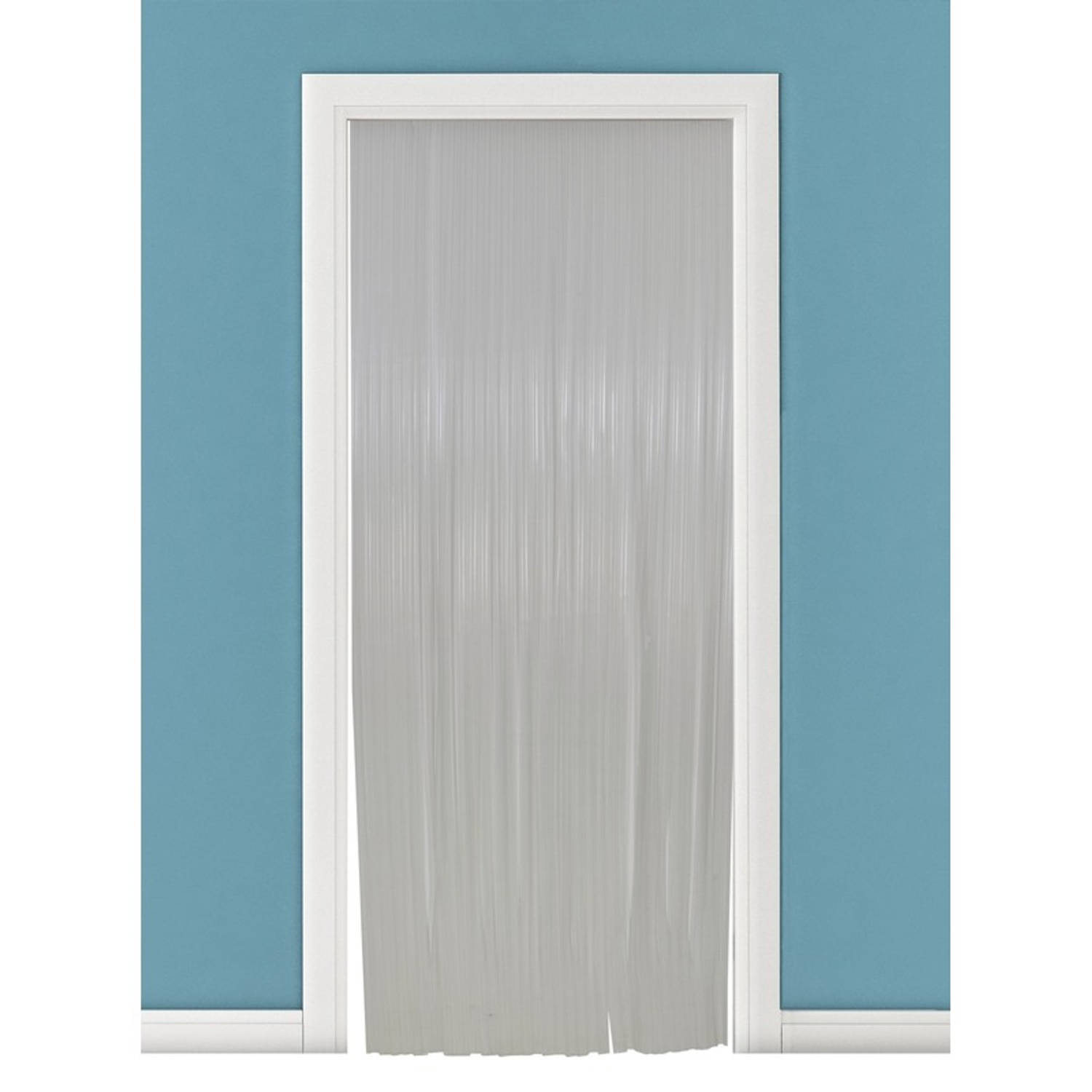 Vliegengordijn-deurgordijn PVC tris wit 90 x 220 cm Insectenwerende vliegengordijnen