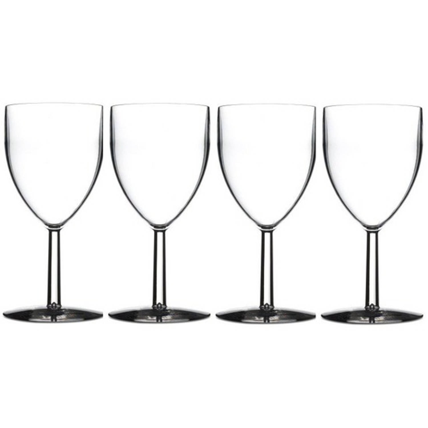 Sloppenwijk ritme Merchandising 4x Witte wijn glazen van kunststof 200 ml - Wijnglazen | Blokker