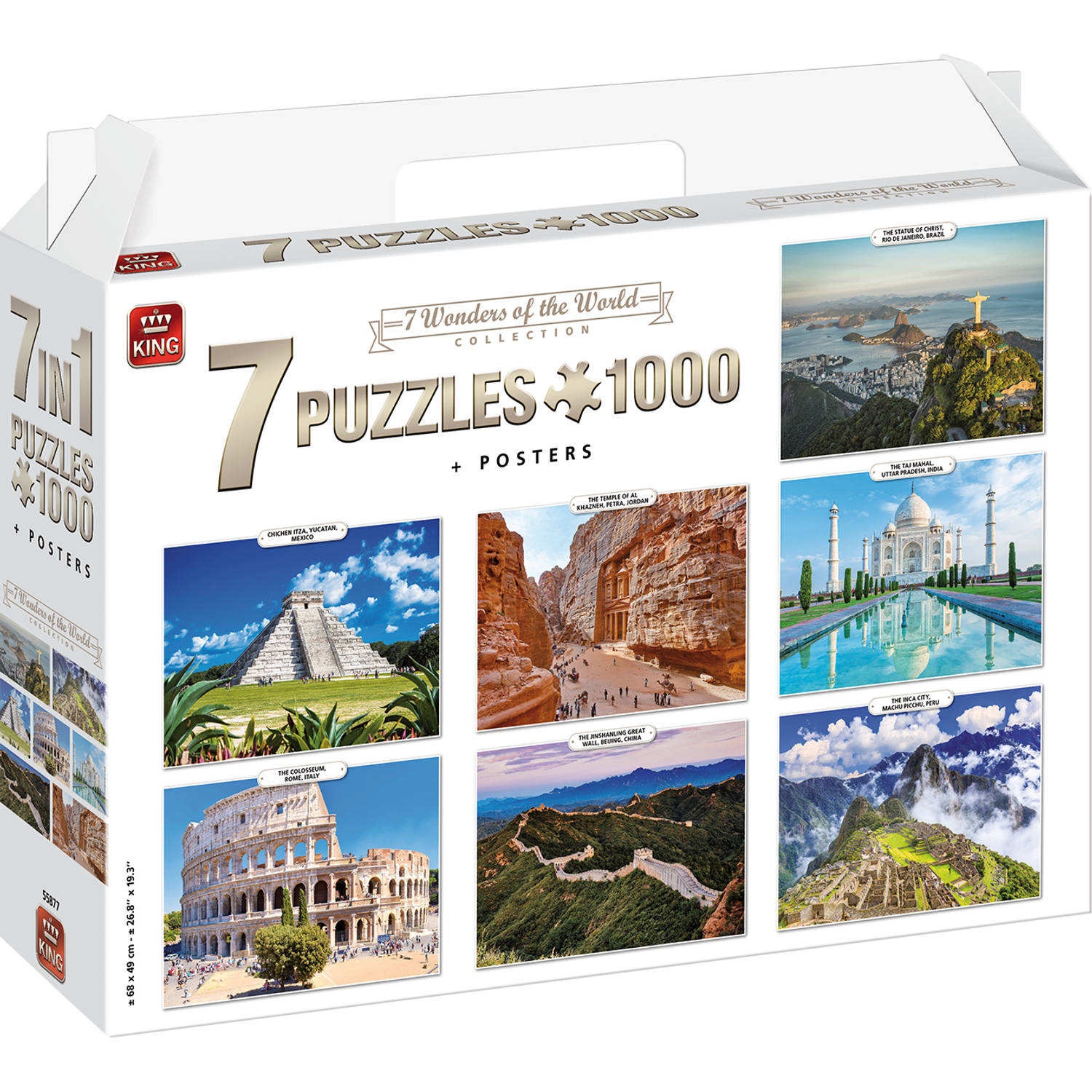 vuilnis Gewoon meesteres King puzzel wonders of the world - 7 x 1000 stukjes | Blokker