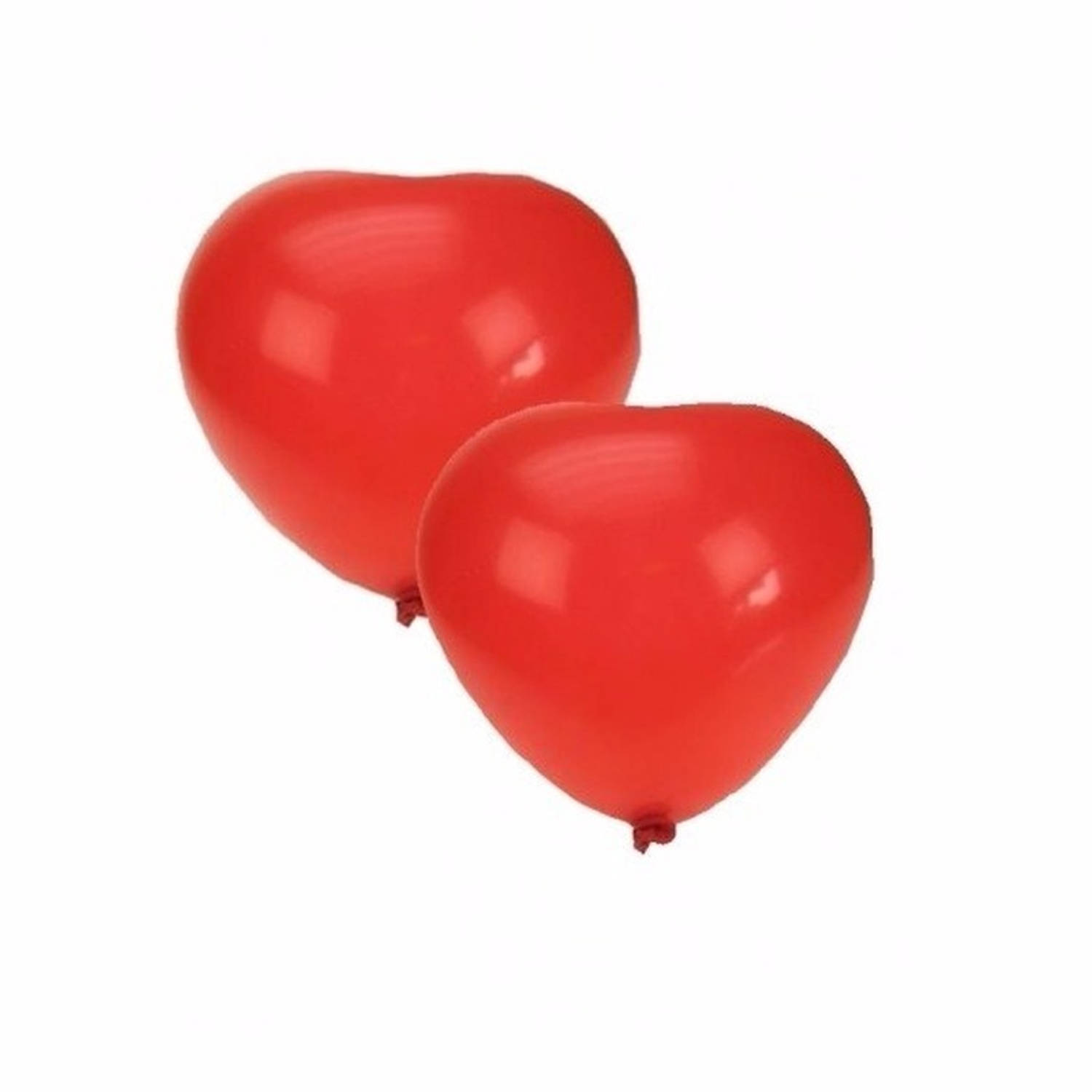 Hart ballon helium 100 x rood 30cm