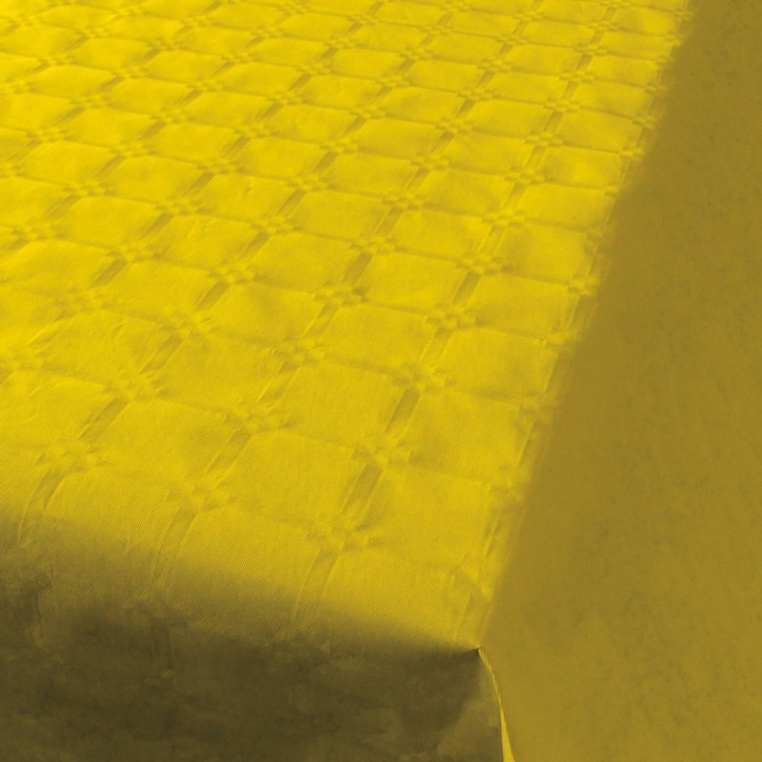 Damastpapier tafelkleed geel rol 8mx118cm