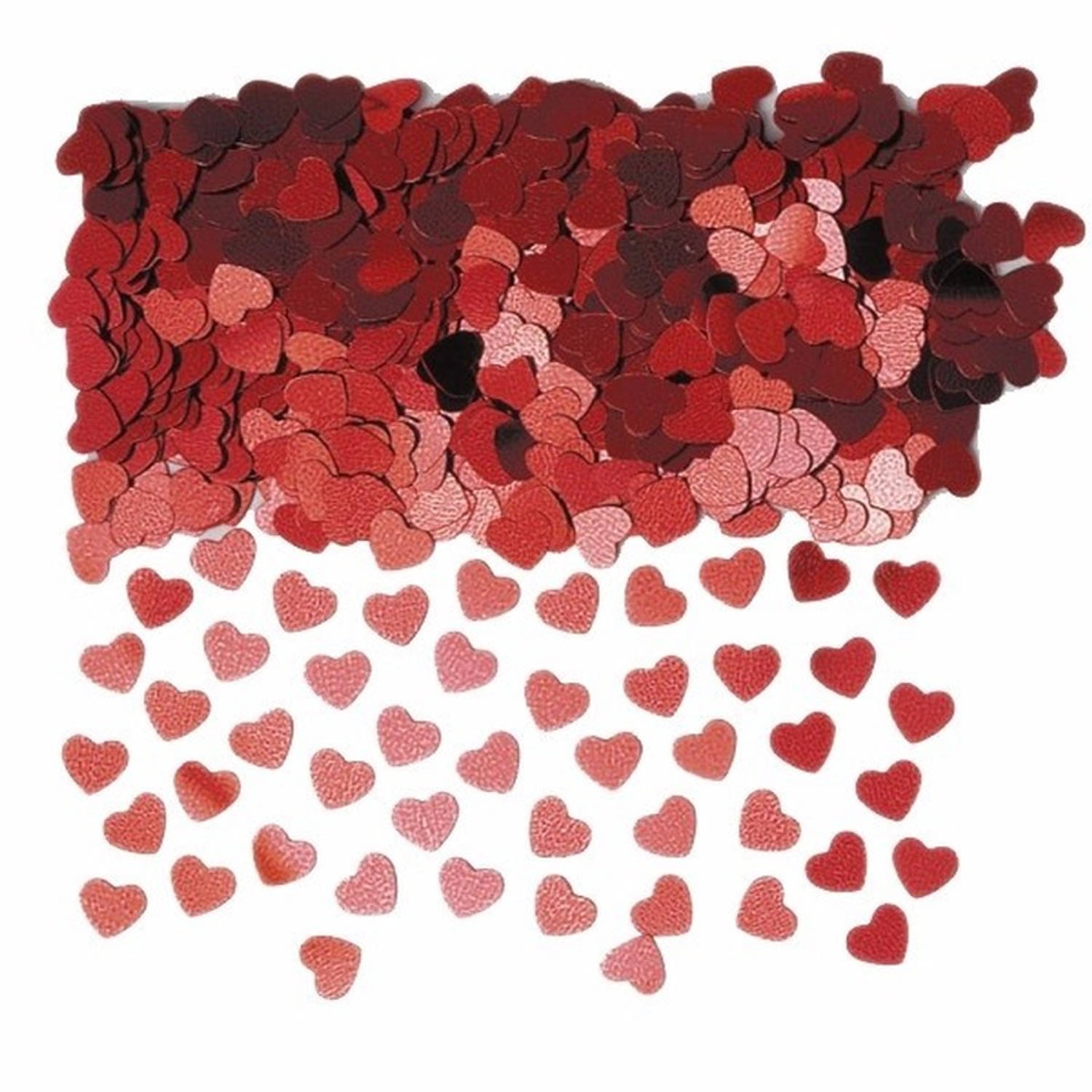 Confetti 15gr hartjes rood