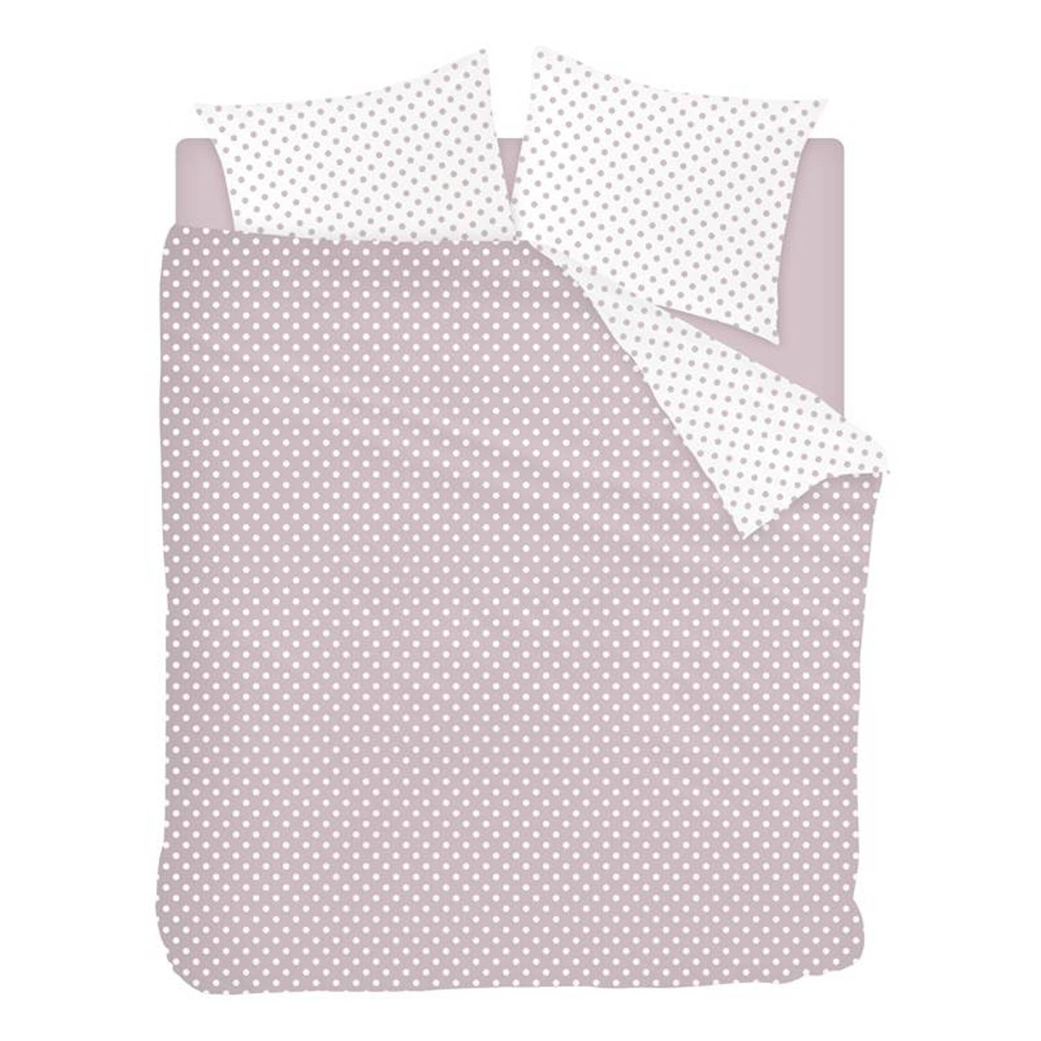Snoozing Pierrot dekbedovertrek - 2-persoons (200x200/220 cm + 2 slopen) - Katoen - Pink