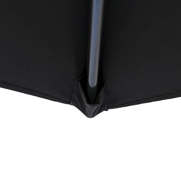 Kopu® Altea Black - Parasol Vierkant 230x230 cm - met Windvanger