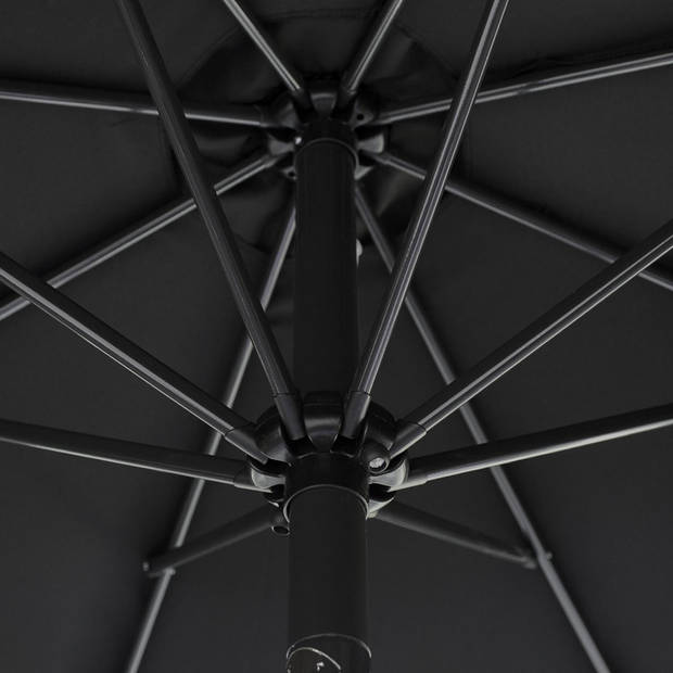 Kopu® Altea Parasolset Vierkant 230x230 cm met Hoes en Voet - Zwart