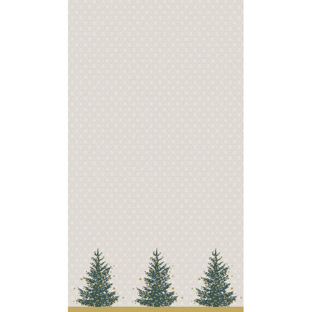 Duni tafellaken trees goud - 138 x 220 cm