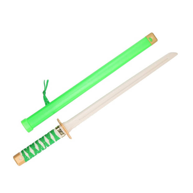 Speelgoed Ninja zwaard groen carnaval 65 cm - Verkleedattributen