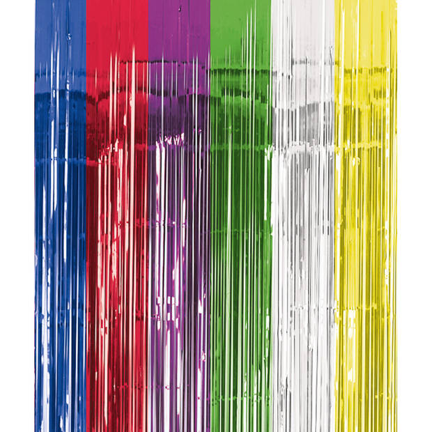 Multi colour metallic deurgordijnen 91 cm breed - Feestdeurgordijnen