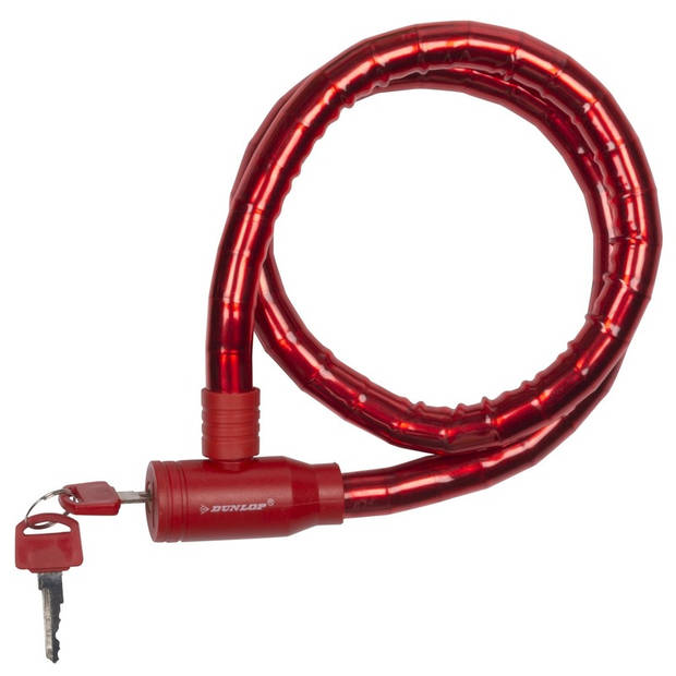 Fiets kabelslot rood 80 cm - Fietssloten