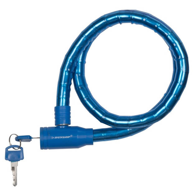 Fiets kabelslot blauw 80 cm - Fietssloten