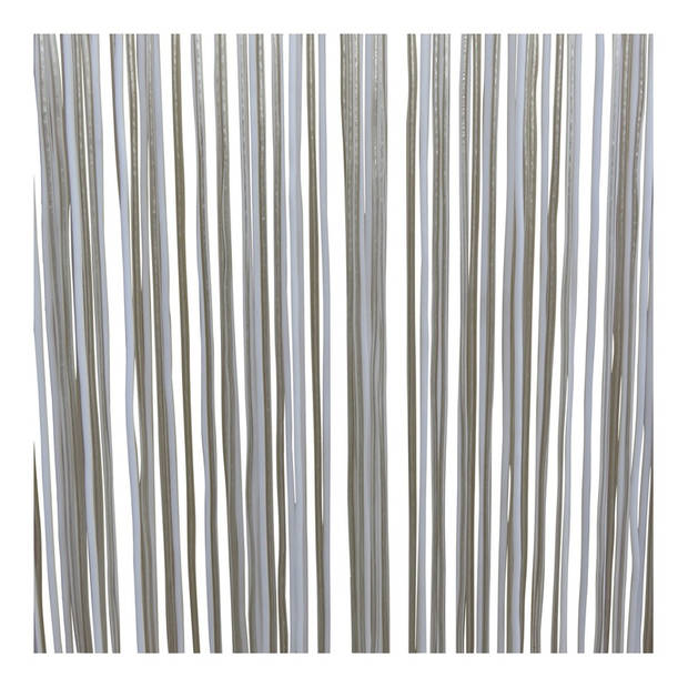Wit anti insecten gordijn 90 x 220 cm kunststof/plastic PVC spaghetti - Vliegengordijnen