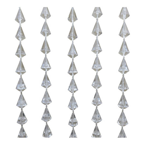 Vliegengordijn/deurgordijn PVC diamant transparant - 90 x 200 cm - Insectenwerende vliegengordijnen