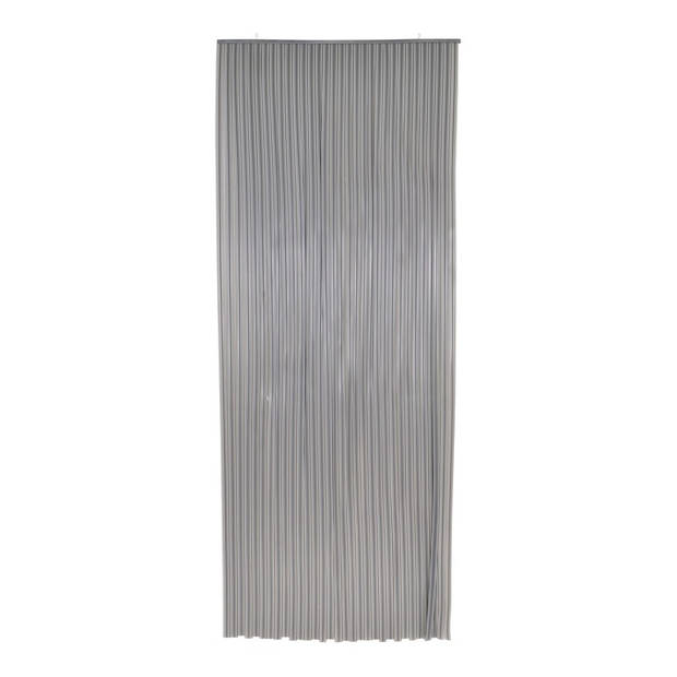Vliegengordijn/deurgordijn PVC tris grijs 90 x 220 cm - Vliegengordijnen