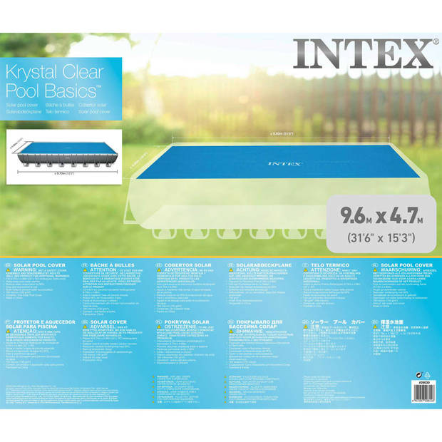 Intex afdekzeil Solar 975 x 488 cm blauw