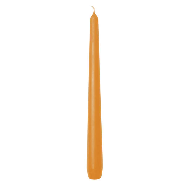 Conpax Candles Dinerkaarsen - 50x stuks - oranje - 25 cm - Dinerkaarsen