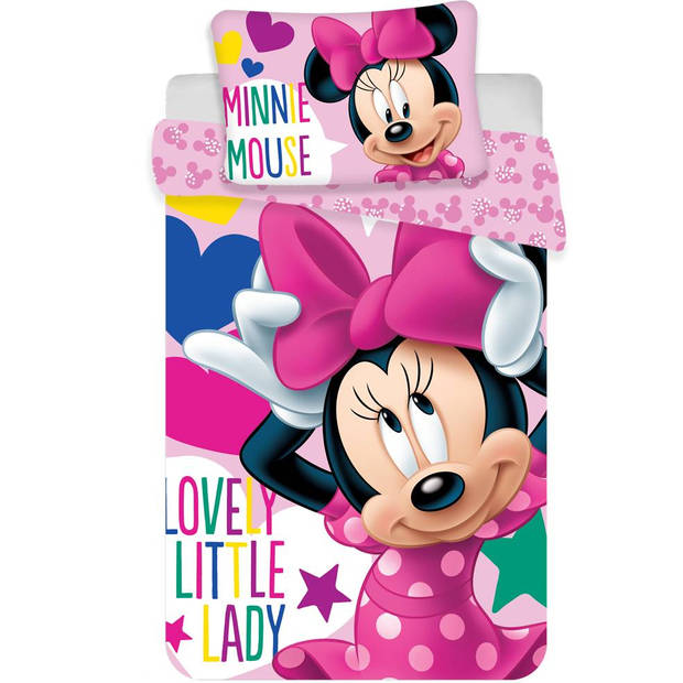 Disney Minnie Mouse Ribbon - Baby Dekbedovertrek - 100 x 135 cm - Multi