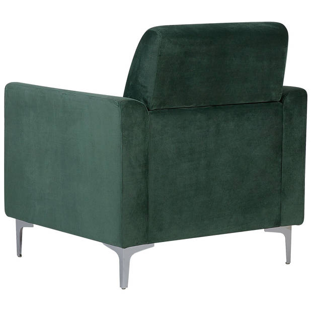 Beliani FENES - Fauteuil-Groen-Fluweel