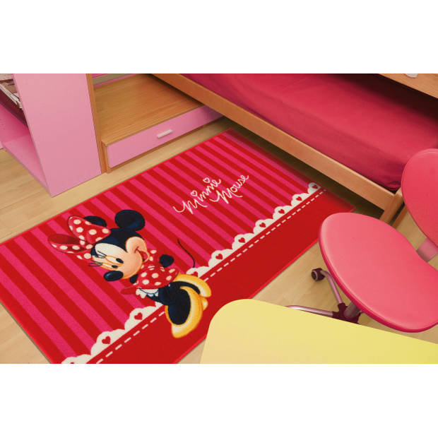 Disney vloerkleed Minnie Mouse rood 140 x 80 cm