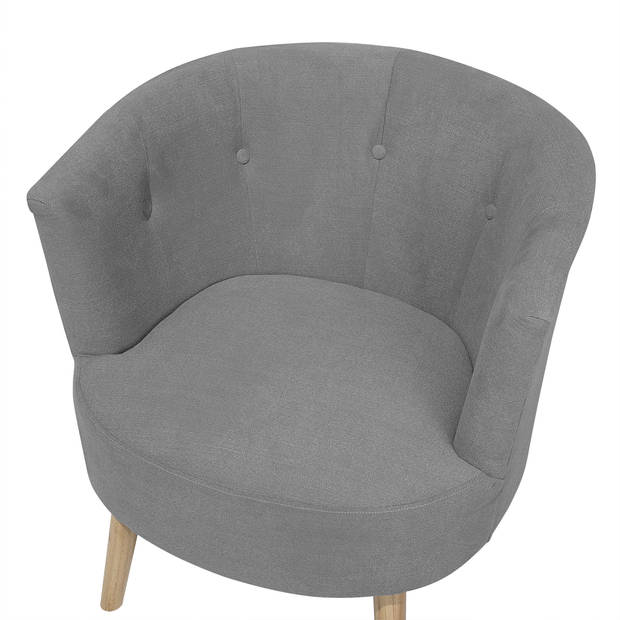 Beliani ODENZEN - Fauteuil-Grijs-Polyester