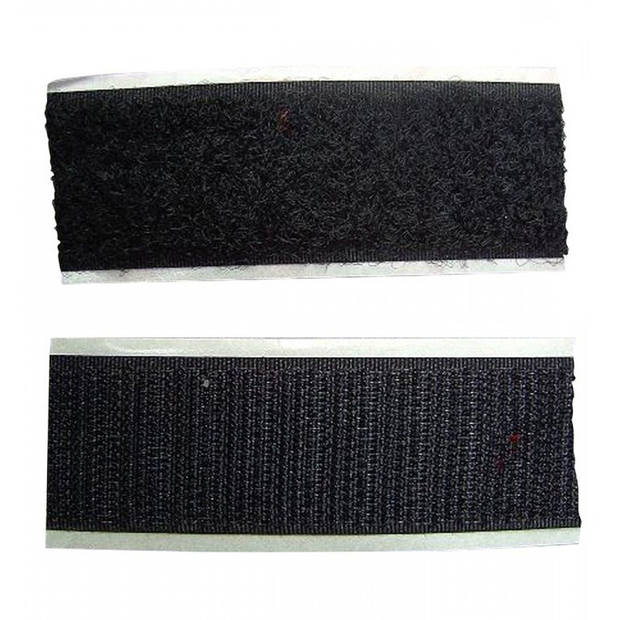 Zelfklevende klittenband zwart 100 cm - Tape (klussen)