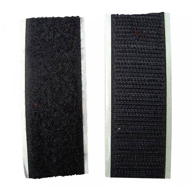 Klittenband zelfklevend zwart - klitttenband zelfklevend 100 cm