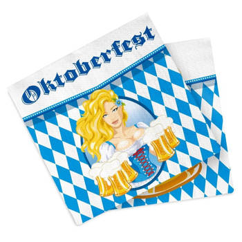 Bierfeest / Oktoberfest servetten 100 stuks - Feestservetten