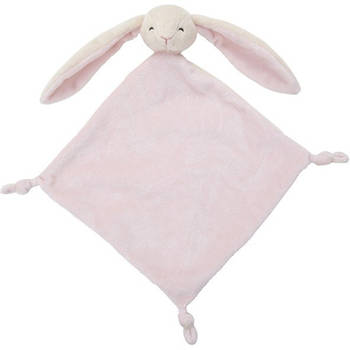 Roze konijn/haas tuttel/knuffeldoekje 40 cm - Knuffeldoek