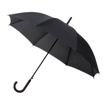 Falconetti® trendy paraplu met zwarte kunstofhaak, automaat windproof- ZWART Ø105cm
