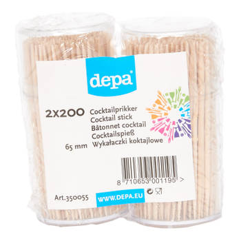 Depa cocktailprikker 2 doosjes van 200 stuks